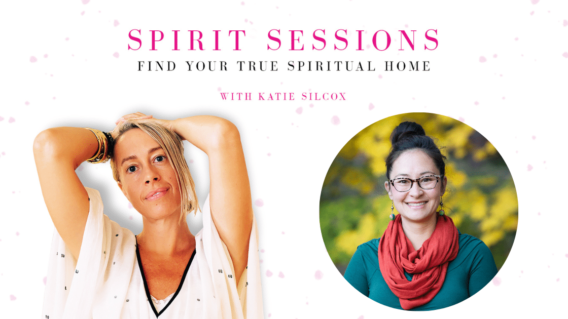 This is a picture of Katie Silox and Ashlee Sakaishi Wilkin. The text reads, "Spirit Sessions Podcast." It links to an episode of the Spirit Sessions Podcast about Pregnancy and Postpartum Care.