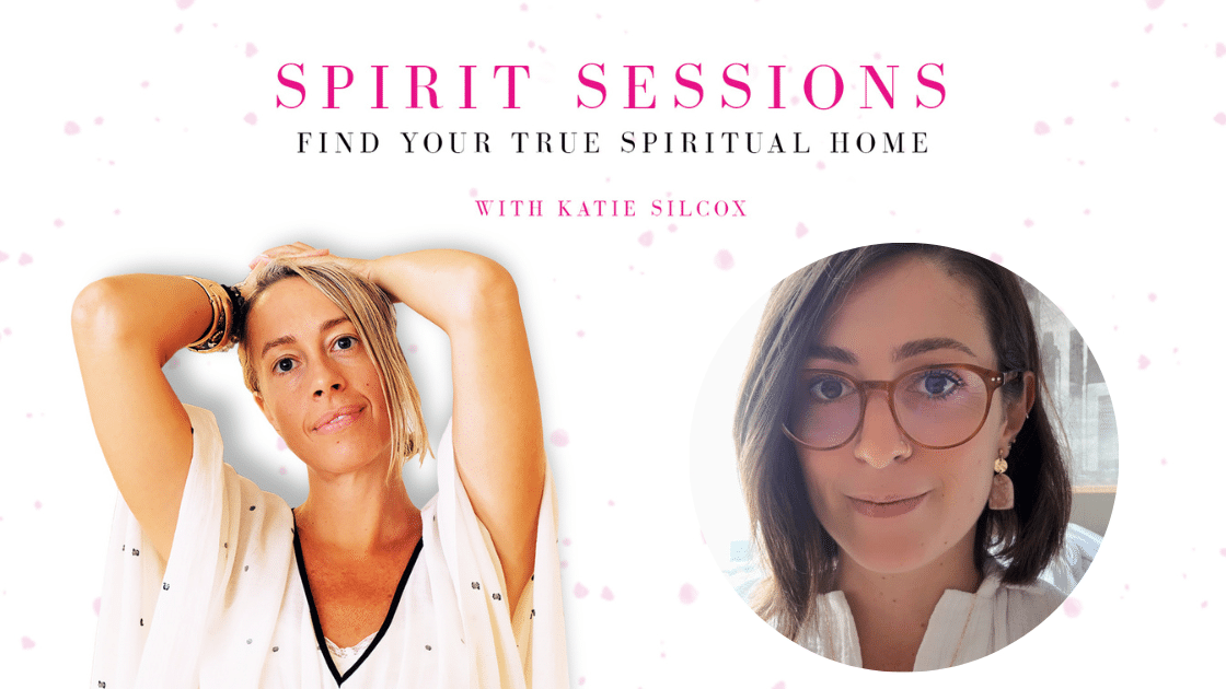 This graphic links to a Spirit Sessions podcast episode called Ep. 230 Coming Home to Your Authentic Self with Kara Liebrock